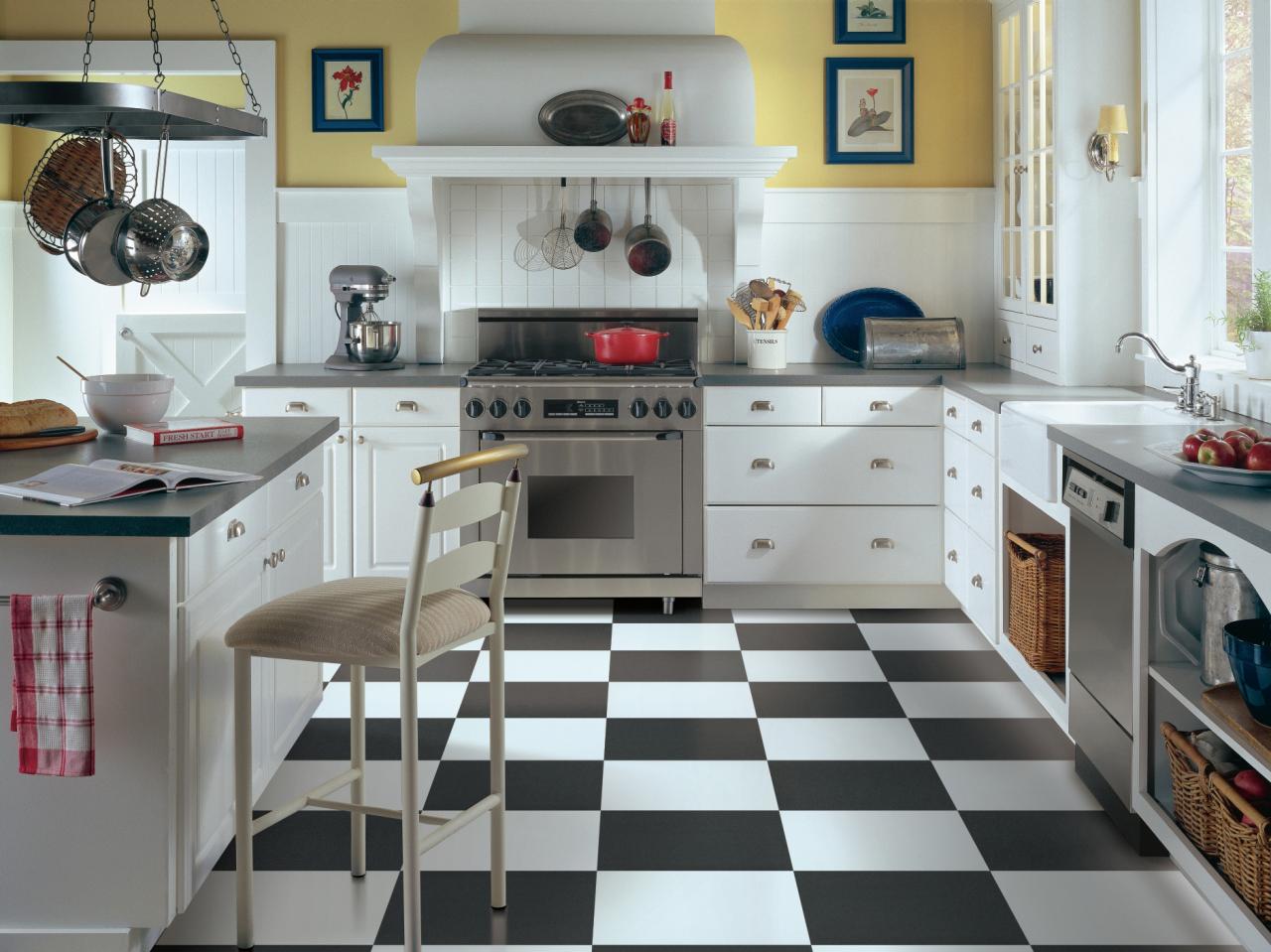 Black And White Vinyl Flooring