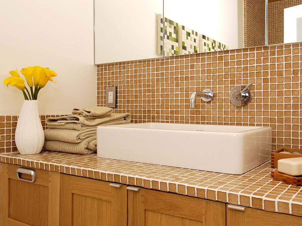Tile Bathroom Countertops - How To Update Tile Bathroom Countertops