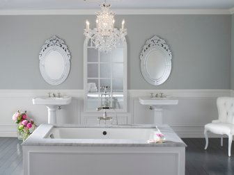 Elegant Bathroom With Two-Person Bathtub 