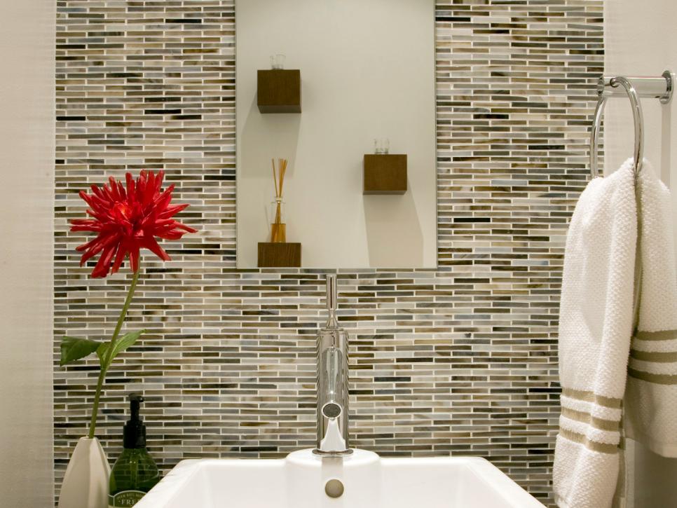 Tile Backsplash Around Bathroom Sink