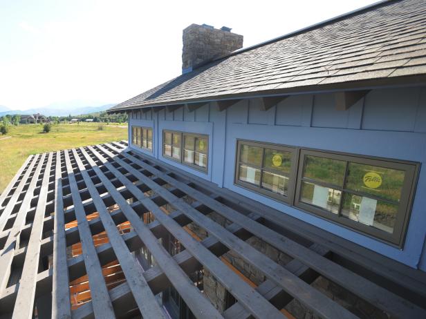 EXTERIOR - Open roof over the Outdoor Living Room off of the Great Room