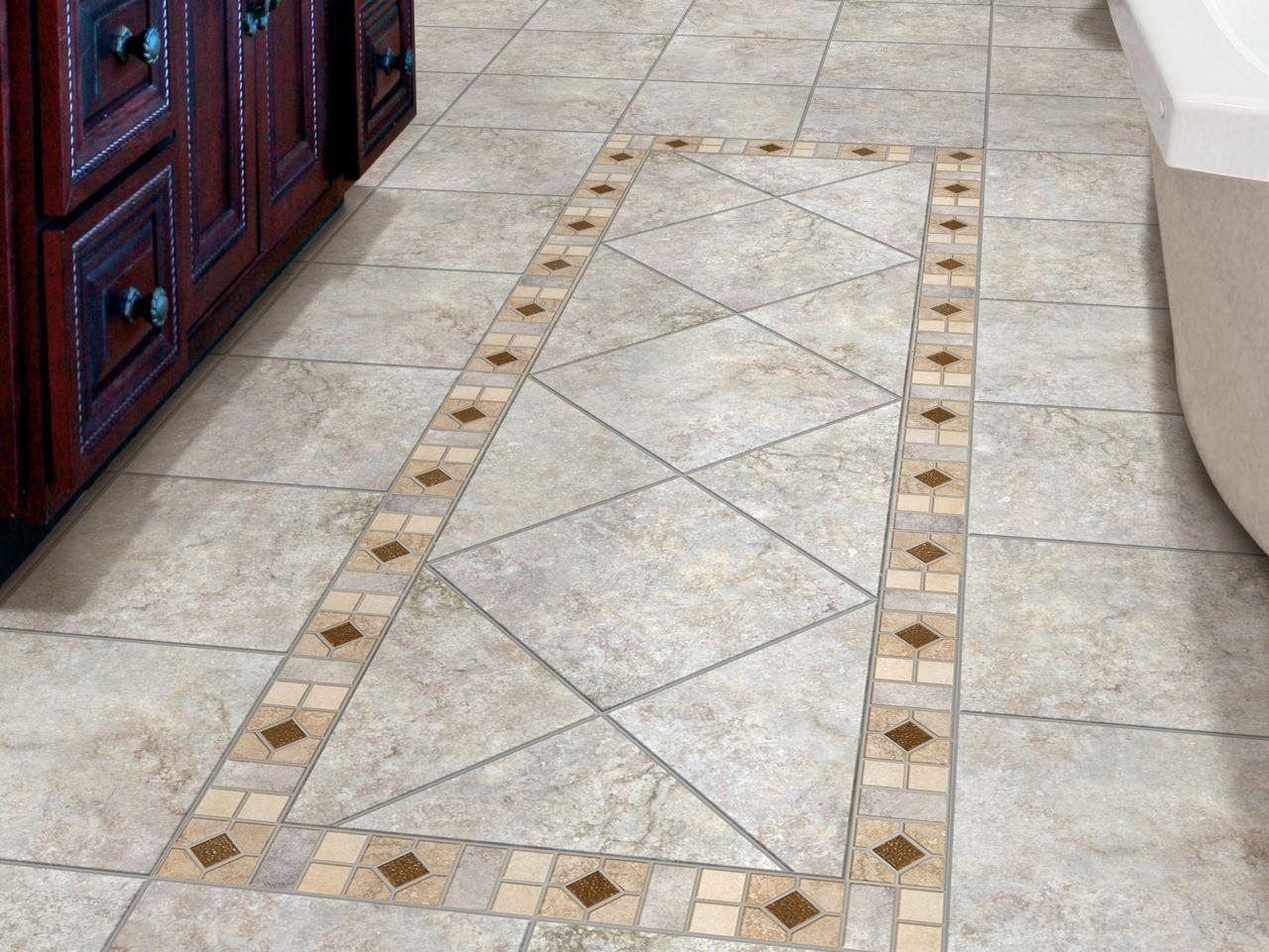 Porcelain Tile Flooring Bathroom