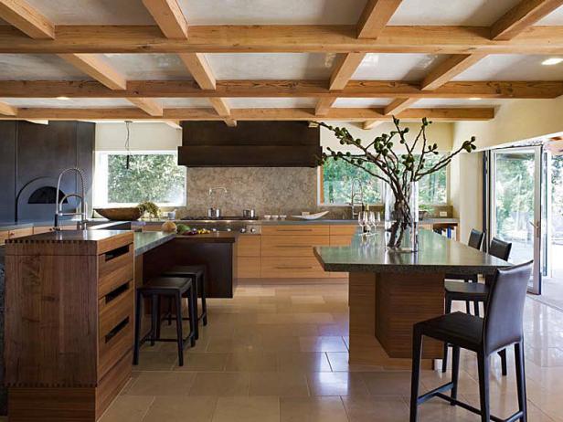 Kitchen with Exposed Ceiling Beams