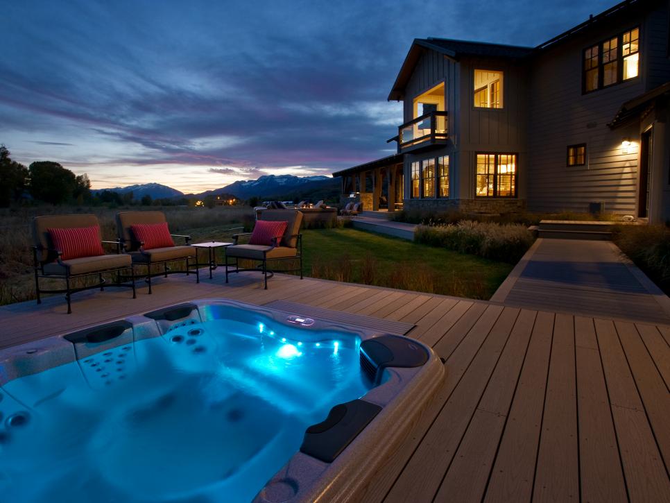 Gorgeous Decks And Patios With Hot Tubs, Deck Designs With Hot Tub And Fire Pit