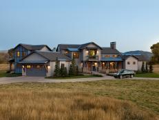 Front exterior of the HGTV Dream Home 2012 located in Midway, Utah, with GMCÂ® TerrainÂ®
