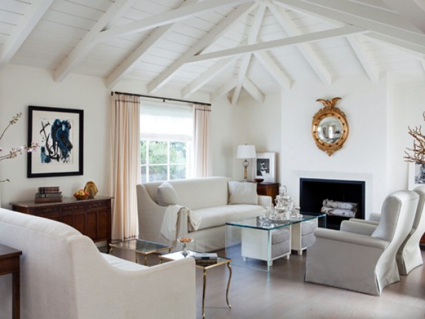 White Coastal Living Room