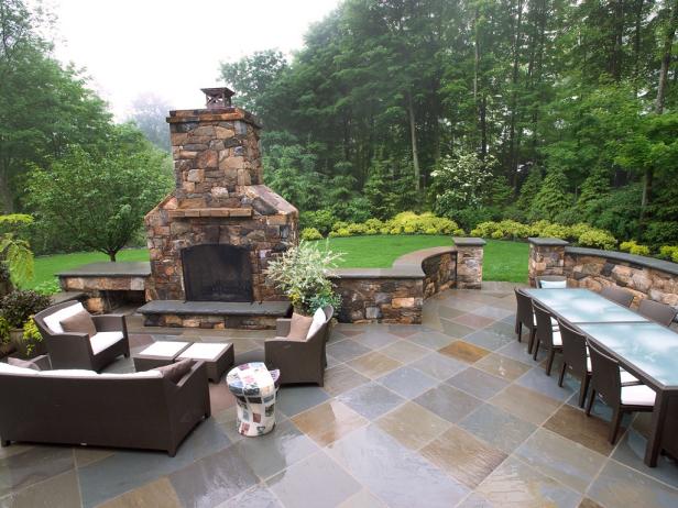 Large Terrace with Fireplace