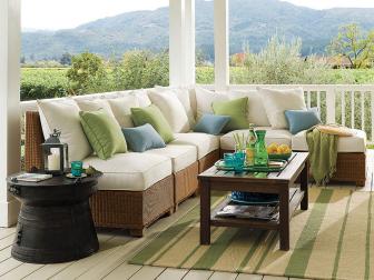Palmetto All-Weather Wicker Sectional - Crafted of a rugged synthetic that captures beauty of wicker, our sectional can be left outdoors year round. 