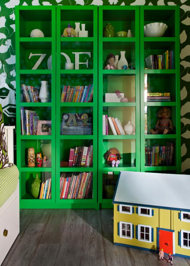 Grass Green Book Shelf.