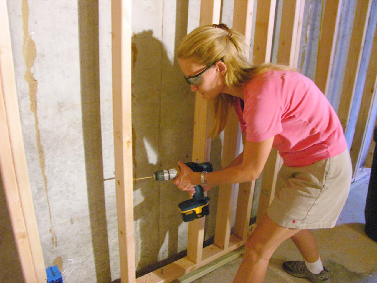How To Finish Basement Walls, How To Plumb A Basement Wall