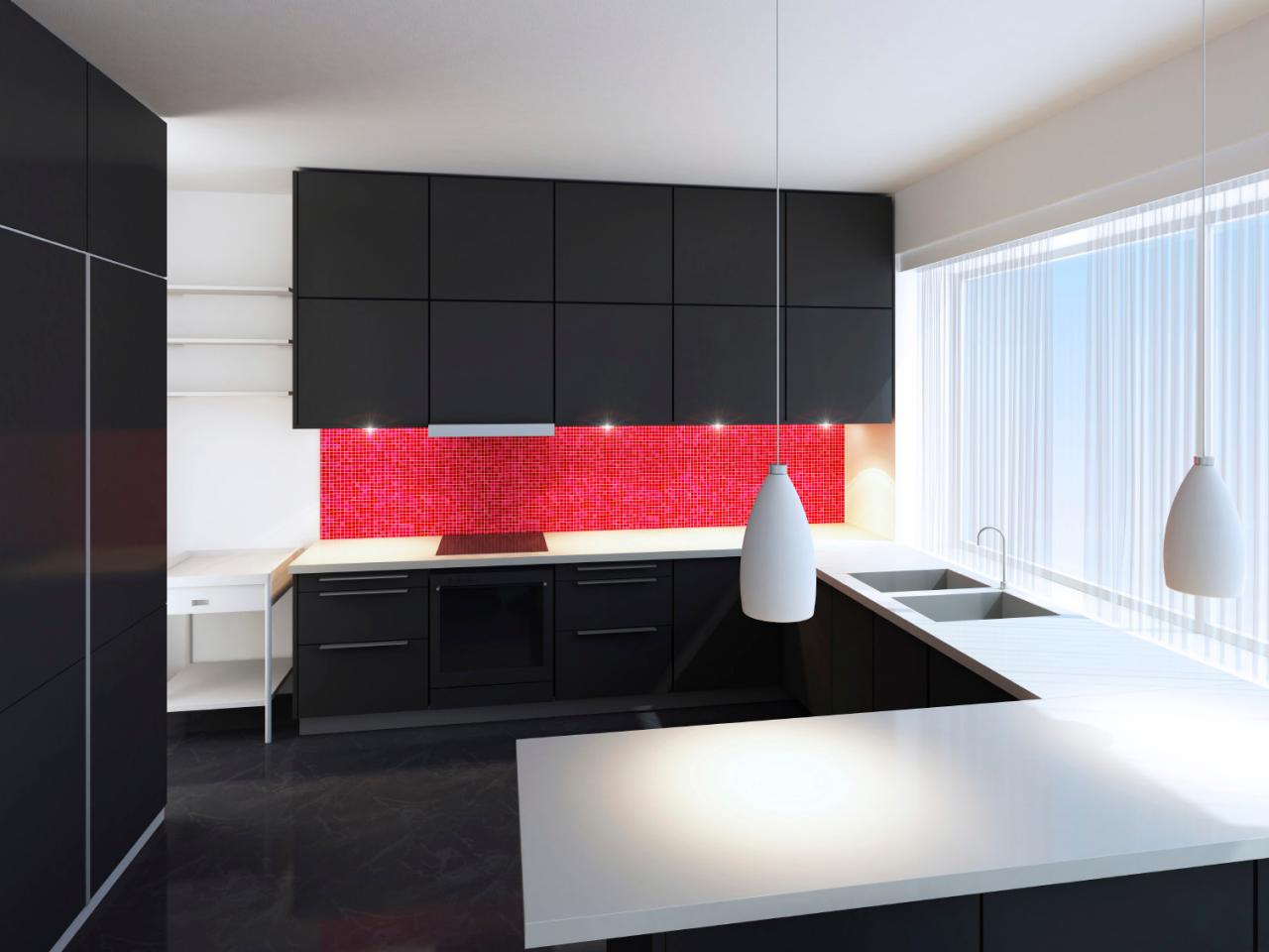 Red White And Black Kitchens - Dream House