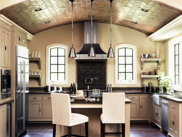 Old World Kitchen with Barrel Ceiling 