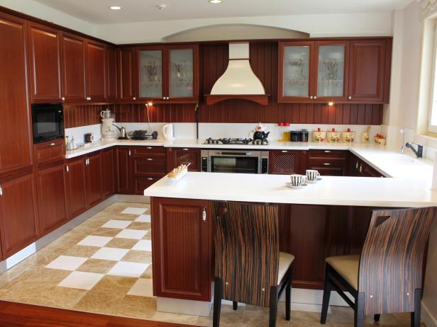 U Shaped Kitchens, U Shaped Kitchen With Island Floor Plan