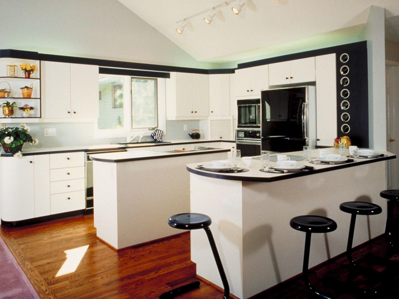 Simple Kitchen Island Design Ideas white and black kitchen