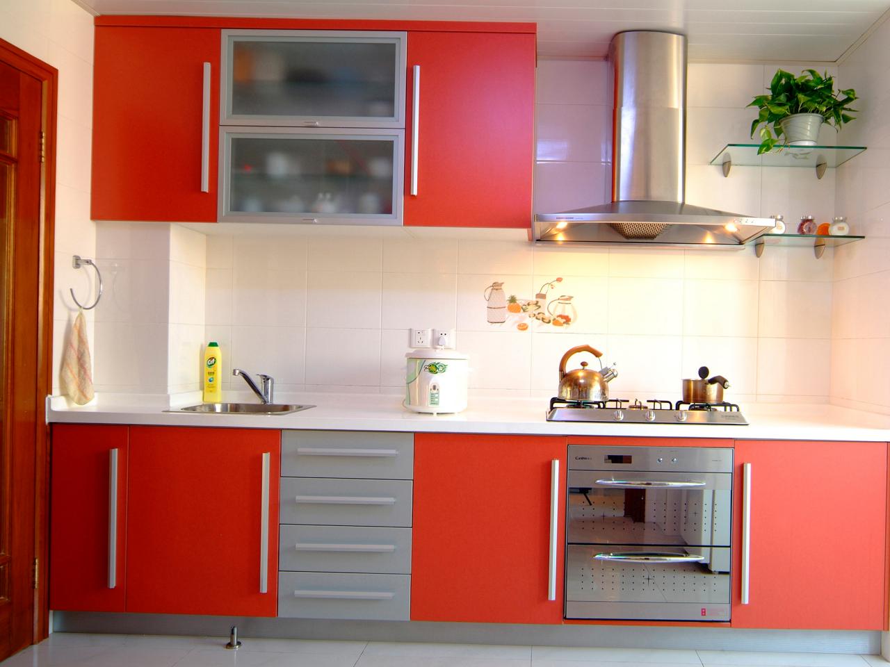 Red Kitchen Cabinets Pictures Options