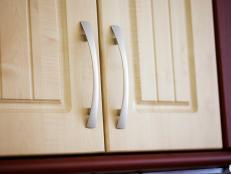 A detail shot of handles as an hardware idea for kitchen cabinets.