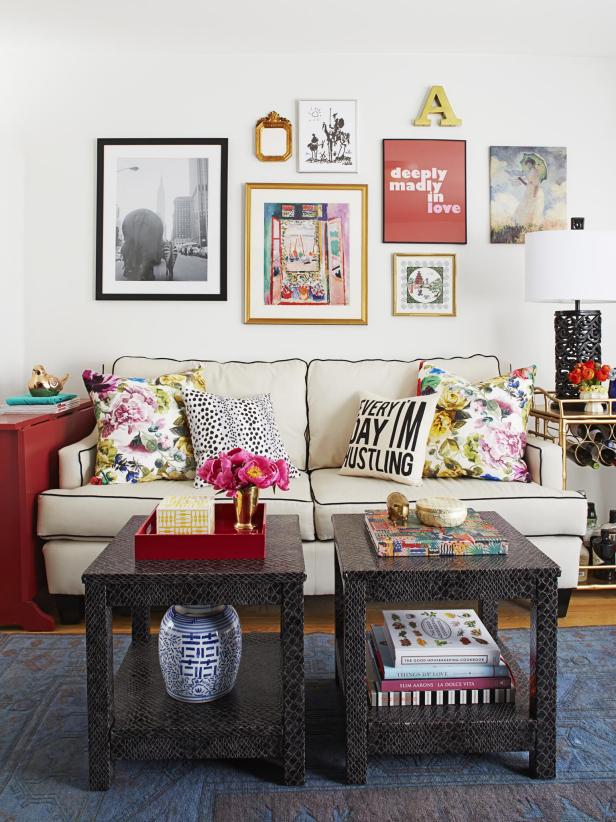 Eclectic Multicolored Living Room