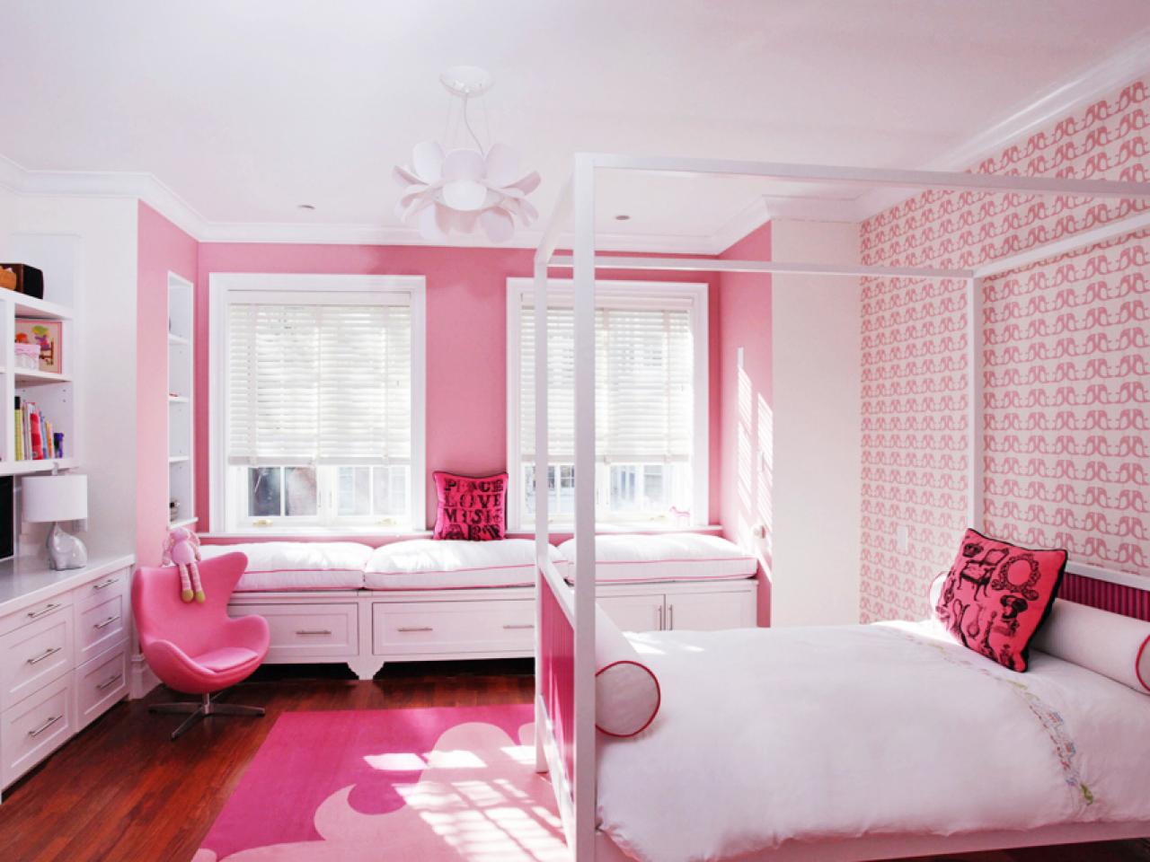83 Pink Bedroom Designs for Teenages 2020 UK - Round Pulse