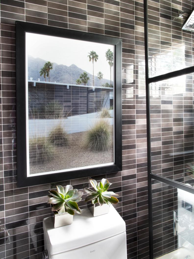 Gray Midcentury Modern Bathroom 