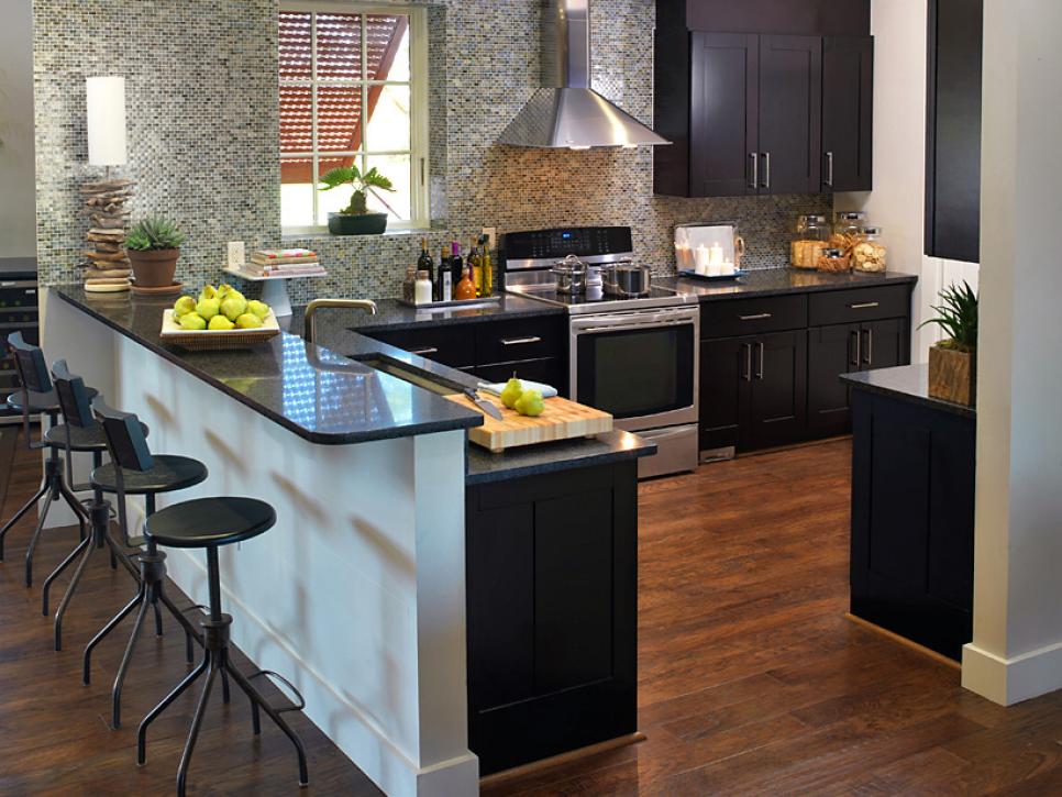 Black Countertops Cabinets Kitchen Arch City