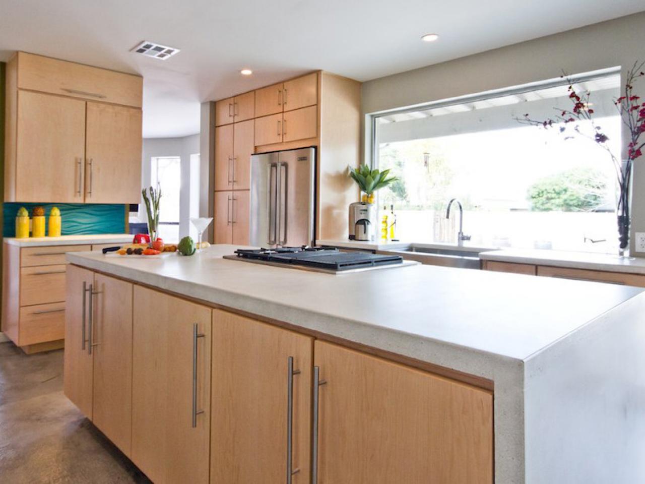 kitchen design with concrete countertops