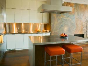 Modern Kitchen with Stainless Steel Island