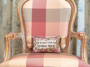 Upholstered armchair pillow