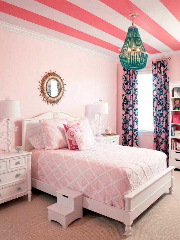 girls bed pink