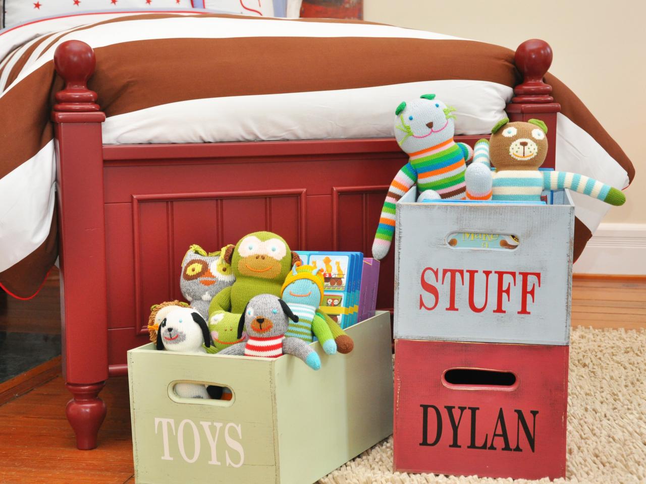 kids room storage bins