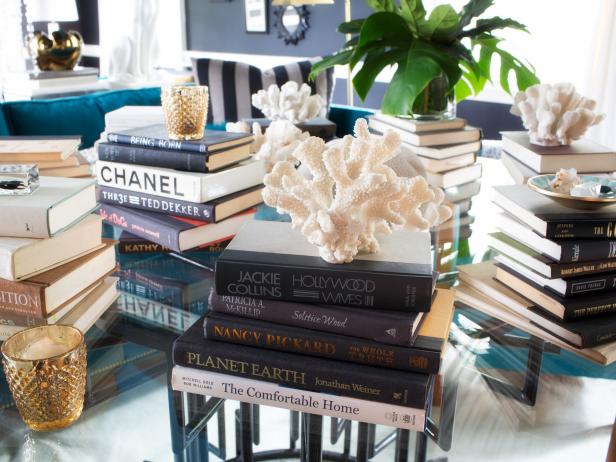 Table StylingPairing high-end books with vintage books found at flea markets. 