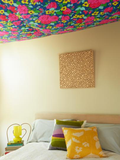 Hang Fl Fabric On Your Ceiling Hgtv