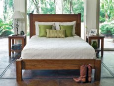 Southwestern Bedroom With Clay Tile Flooring 