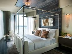 Master Bedroom With Extended Gray Flooring 