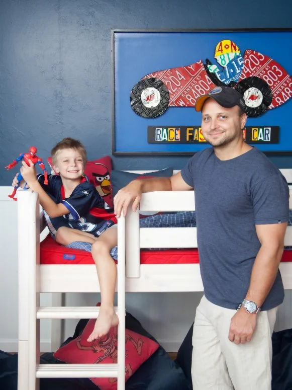 Jason Moore worked with a designer friend to turn son Dylanâ  s Fort Lauderdale Beach bedroom into a sleep, play and study space packed with heirlooms from Jasonâ  s own 1980s childhood.