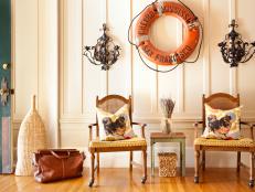 Just off the front door, Blair and her guests are greeted by an entryway packed with architectural detail, references to San Francisco, and the designerâ  s newly-found personal style.
