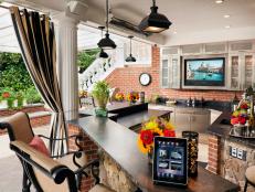 An outdoor entertainment space for friends and family to watch sporting events and movies, as well as have great audio and Wifi coverage throughout the home and outdoor space.