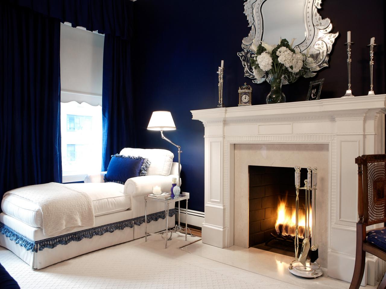 Navy blue deals room