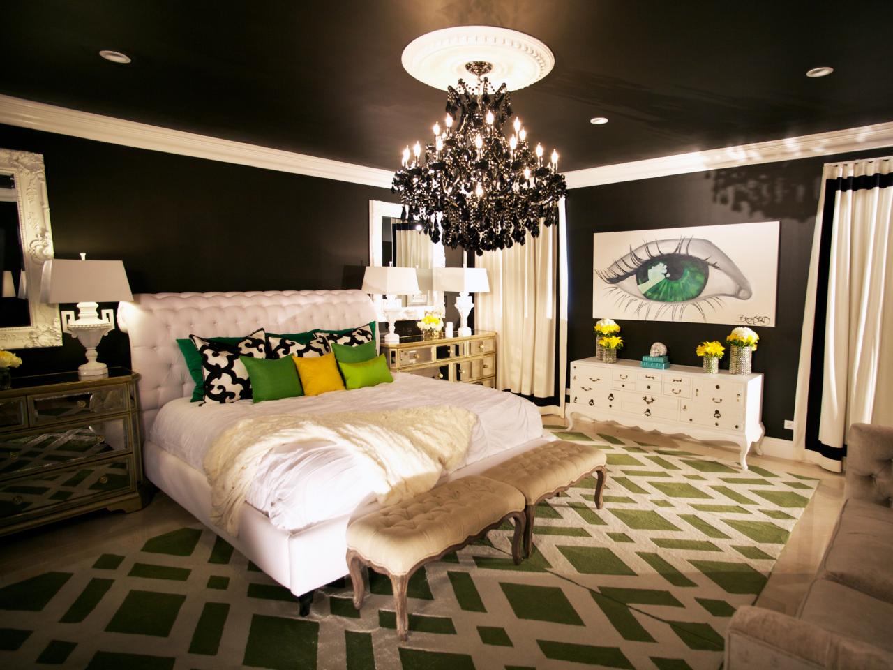 30 Black and White Bedrooms with a Splash of Color - Archute