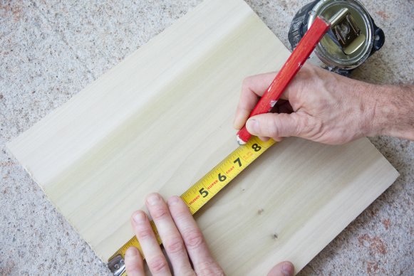 Measure, mark and miter sides