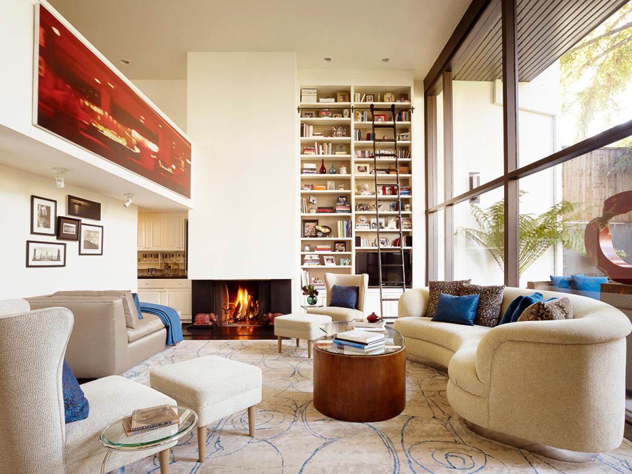 contemporary living room layout