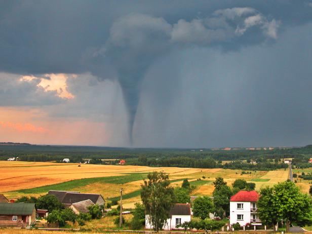 Twister on countryside