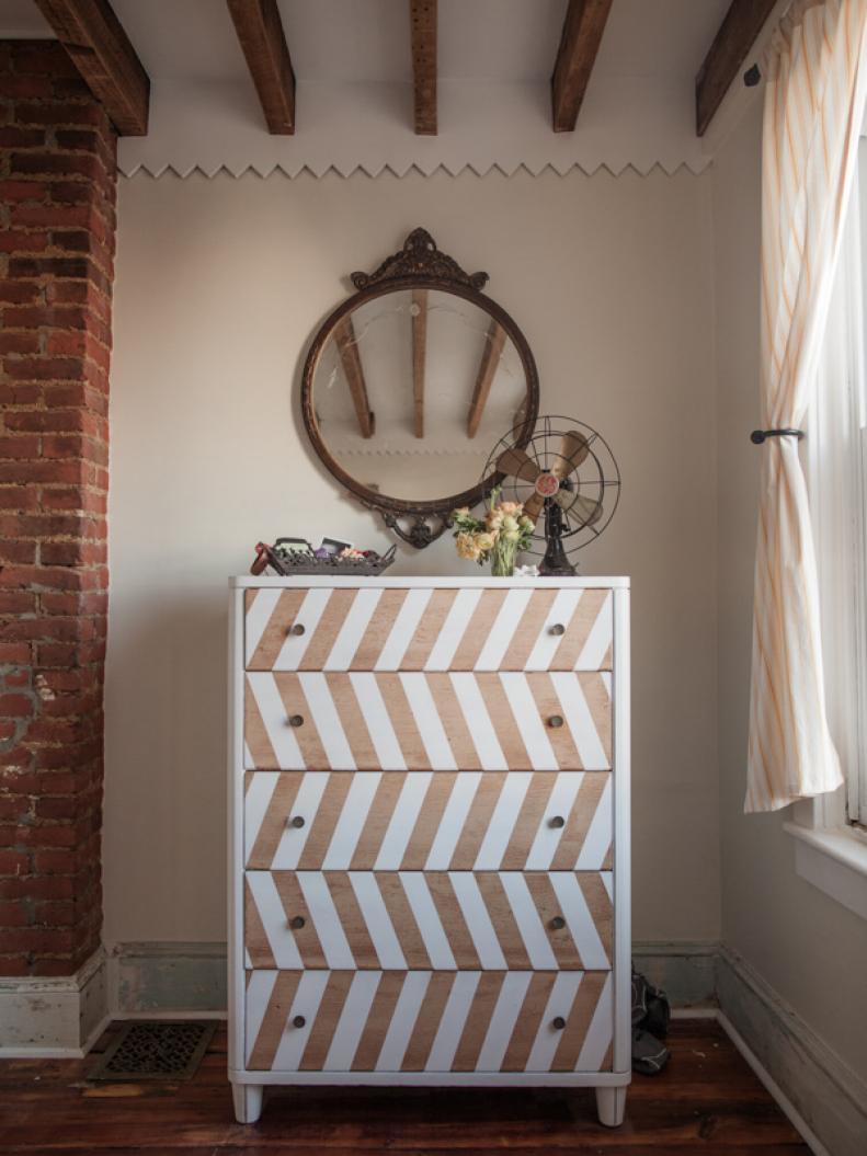 Master Bedroom With Upcycled Dresser 