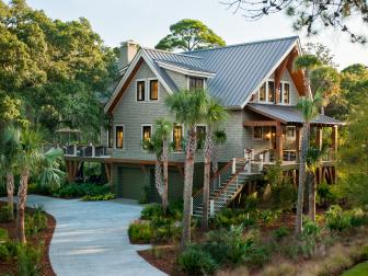 Front yard of the HGTV Dream Home 2013 located on Kiawah Island in South Carolina.