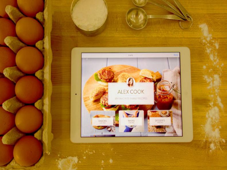 Kitchen Counter With Tablet Displaying Cook App
