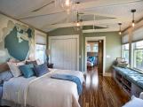 DIY Network's Blog Cabin 2014. Pictured is the master bedroom.