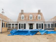 The front entrance to the HGTV Dream Home 2015 located on Martha's Vineyard in Edgartown, Massachusetts.