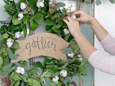 DIY Greenery Wreath With Cotton Stems