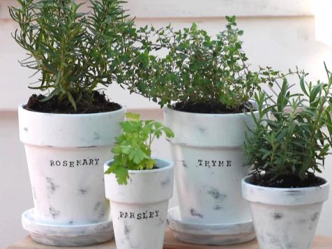 How to Make Hand-Stamped Terra-Cotta Herb Planters