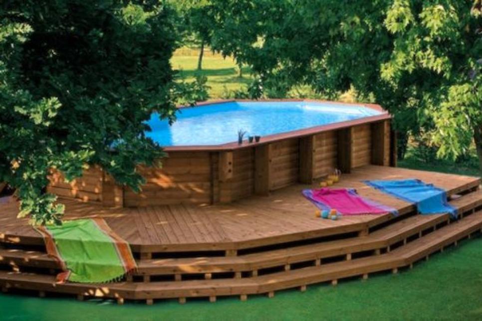 Above Ground Pool Ideas S, Above Ground Pool Deck Ideas With Bar
