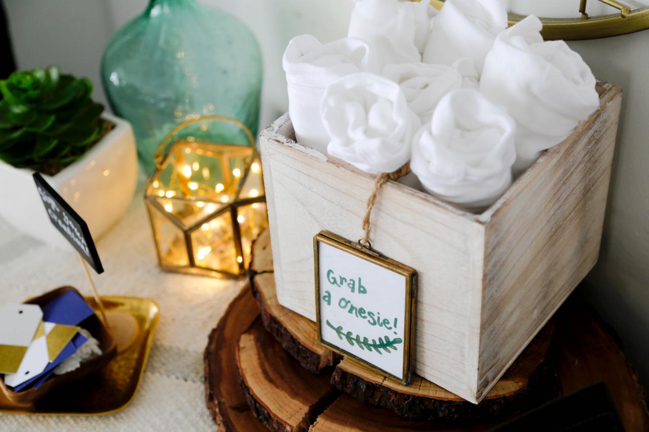 Set Up a DIY Baby Shower Onesie Station | HGTV's ...